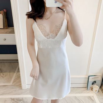 Váy ngủ lụa đẹp sexy màu trắng